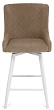 стул Парма полубарный нога белая 600 360F47 (Т184 кофе с молоком)