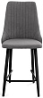 стул Клэр полубарный нога черная 600 (Т180 светло серый)