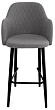 стул Эспрессо-1 барный нога черная 700 (Т180 светло-серый)