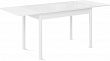 стол Милан-мини EVO 90х60 (+30+30) (ноги 4 белый) (белое/белый цемент)