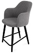 стул Эспрессо-1 полубарный-мини нога черная 500 (Т180 светло-серый)