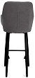 Стул Кампари отстрочка барный нога черная H700  (Т180 светло-серый)