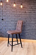 стул Абсент полубарный-мини нога черная 500 (Т184 кофе с молоком)
